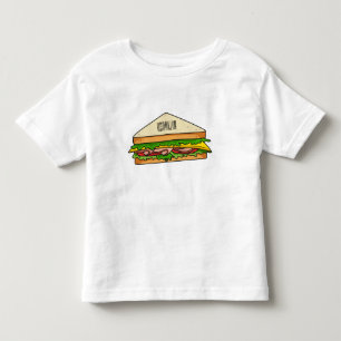 T-shirt Pour Les Tous Petits Illustration de dessin animé de sandwich 
