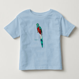 T-shirt Pour Les Tous Petits illustration de dessin animé d'oiseau quetzal resp