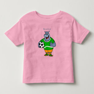 T-shirt Pour Les Tous Petits Illustration de dessin animé d'un hippopotame drôl