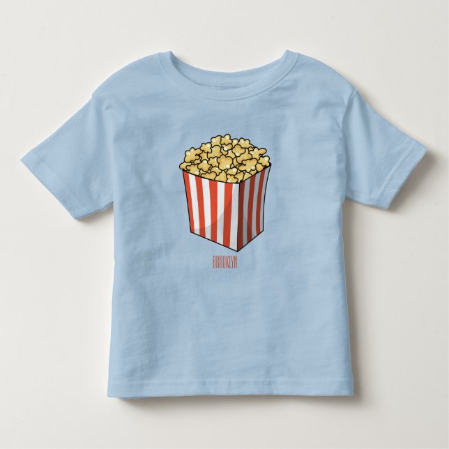T-shirt Pour Les Tous Petits Illustration de dessin animé Popcorn (Devant)