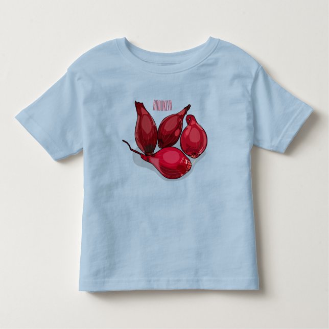 T-shirt Pour Les Tous Petits Illustration de dessin animé Shallot (Devant)