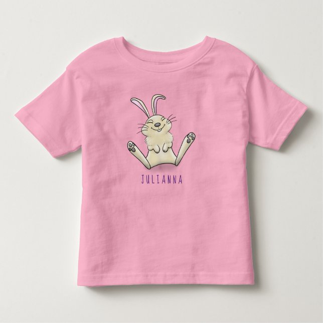 T-shirt Pour Les Tous Petits Illustration de dessin de lapin lapin mou (Devant)