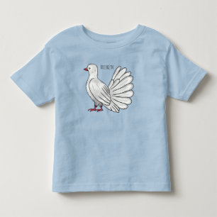 T-shirt Pour Les Tous Petits Illustration de dessin d'oiseau pigeon sauvage