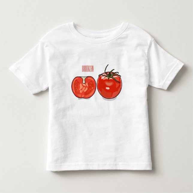 T-shirt Pour Les Tous Petits Illustration de dessin sur la tomate (Devant)