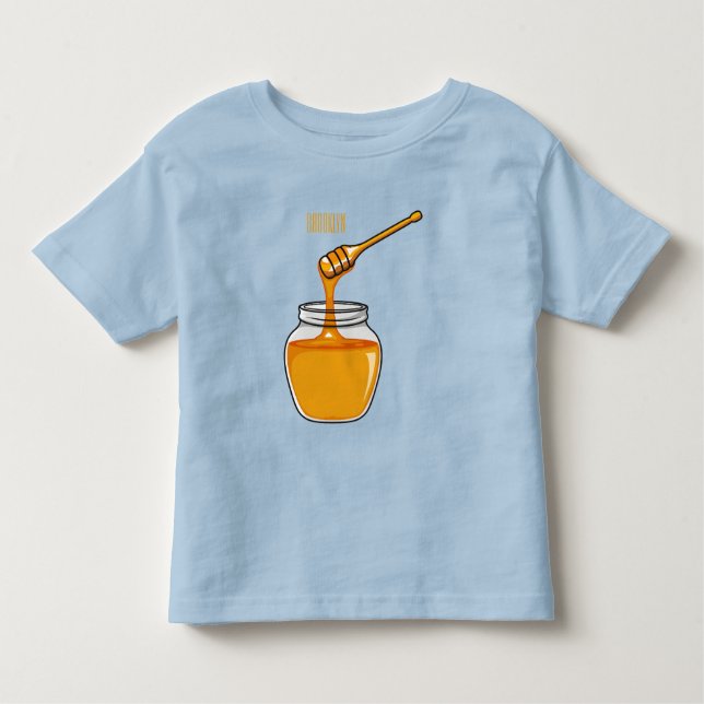 T-shirt Pour Les Tous Petits Illustration de dessin sur le miel (Devant)