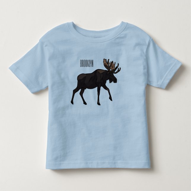 T-shirt Pour Les Tous Petits Illustration de dessin sur l'orignal (Devant)