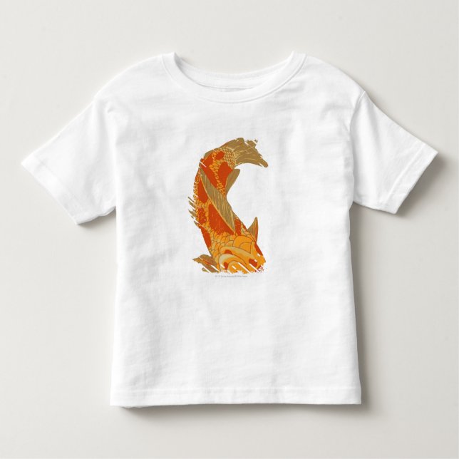 T-shirt Pour Les Tous Petits Illustration de Digitals de carpe de Koi (Devant)