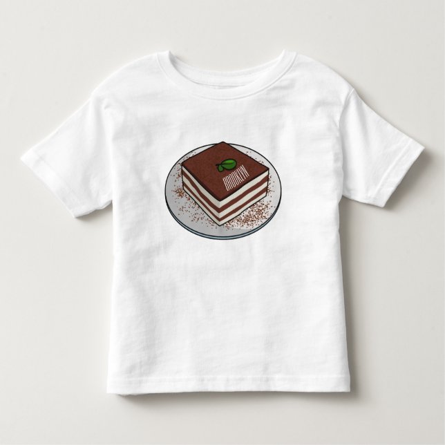 T-shirt Pour Les Tous Petits Illustration de gâteau de Tiramisu (Devant)