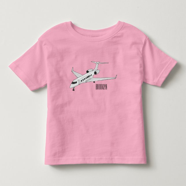 T-shirt Pour Les Tous Petits Illustration de jet privé (Devant)
