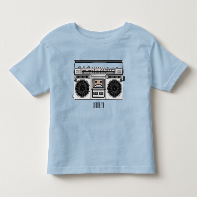 T-shirt Pour Les Tous Petits Illustration de la bande dessinée radio (Devant)