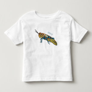 T-shirt Pour Les Tous Petits Illustration de la caricature de la sauterelle en