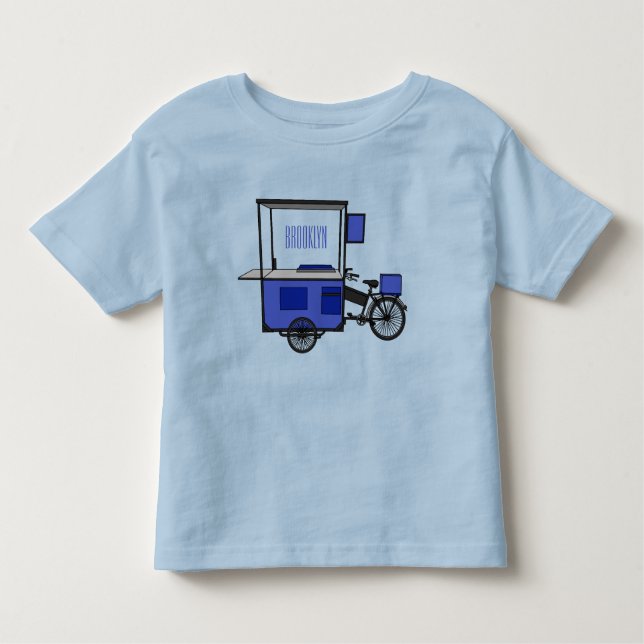 T-shirt Pour Les Tous Petits Illustration de la charrette alimentaire (Devant)