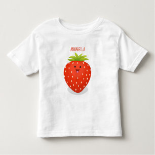 T-shirt Pour Les Tous Petits Illustration de la fraise Cute kawaii