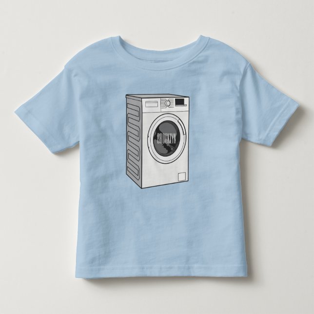T-shirt Pour Les Tous Petits Illustration de la machine à laver (Devant)