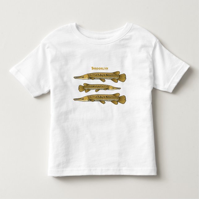 T-shirt Pour Les Tous Petits Illustration de l'alligator garfish (Devant)
