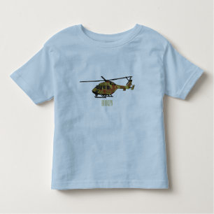 T-shirt Pour Les Tous Petits Illustration de l'hélicoptère de l'armée