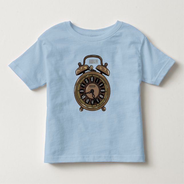 T-shirt Pour Les Tous Petits Illustration de l'horloge d'alarme (Devant)