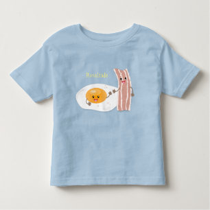 T-shirt Pour Les Tous Petits Illustration de l'oeuf de Cute kawaii et du bacon