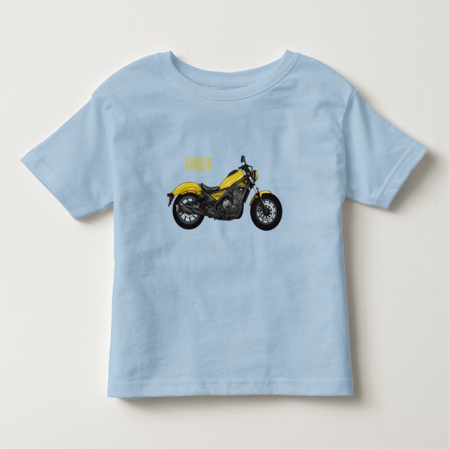 T-shirt Pour Les Tous Petits Illustration de moto Cruiser (Devant)