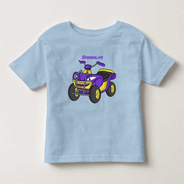 T-shirt Pour Les Tous Petits Illustration de moto Purple Quad (Devant)