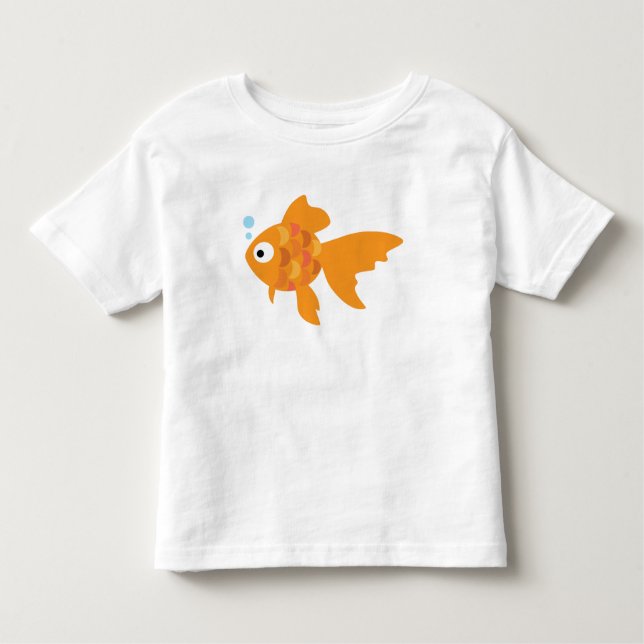 T-shirt Pour Les Tous Petits Illustration de poisson d'or convivial (Devant)