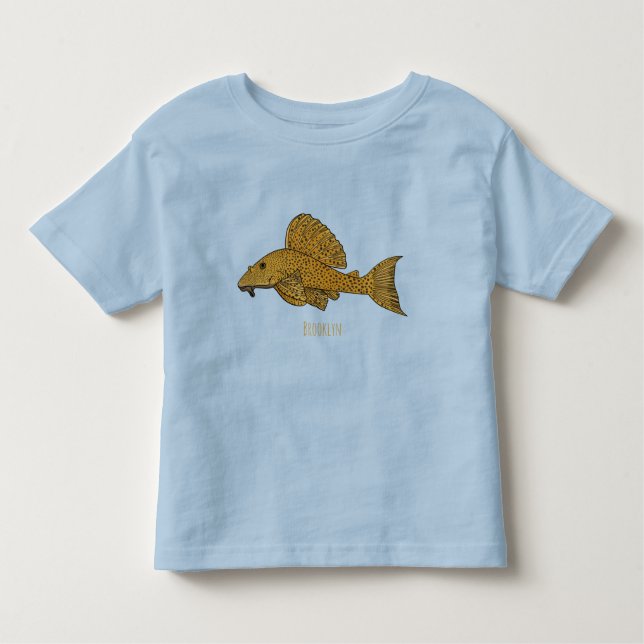 T-shirt Pour Les Tous Petits Illustration de poisson Pleco (Devant)