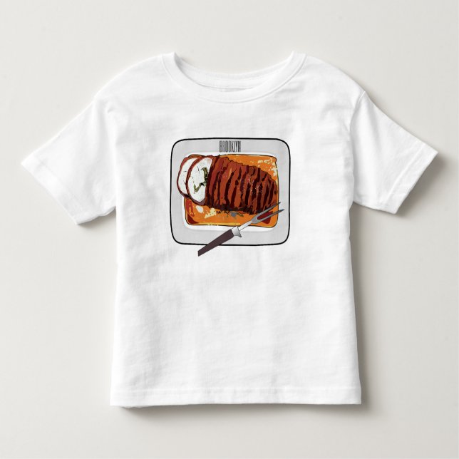 T-shirt Pour Les Tous Petits Illustration de poitrine de dinde rôtie (Devant)