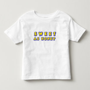 T-shirt Pour Les Tous Petits Illustration de texte disant Doux comme du miel
