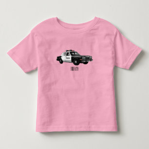 T-shirt Pour Les Tous Petits Illustration de voiture de police dessin animé