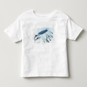 T-shirt Pour Les Tous Petits Illustration des dauphins regardant un bateau