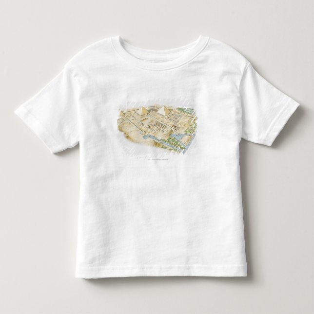 T-shirt Pour Les Tous Petits Illustration des pyramides de Gizeh (Devant)