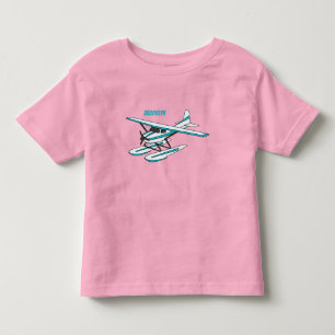 T-shirt Pour Les Tous Petits Illustration d'hydravion bleu blanc