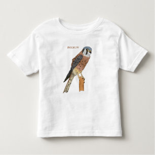 T-shirt Pour Les Tous Petits Illustration d'oiseau américain Kestrel