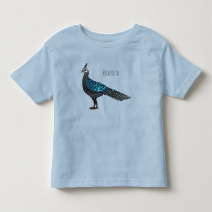 T-shirt Pour Les Tous Petits Illustration d'oiseau de faisan paon de Palawan
