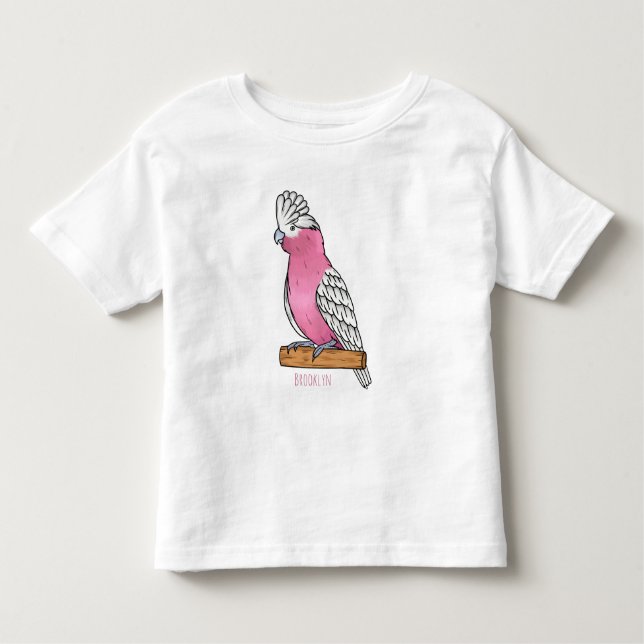 T-shirt Pour Les Tous Petits Illustration d'oiseau de Galah (Devant)