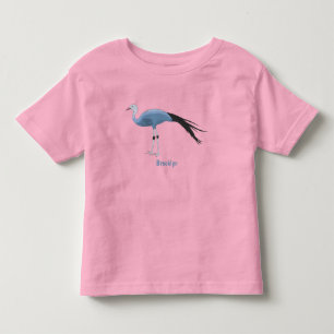 T-shirt Pour Les Tous Petits Illustration d'oiseau de grue bleue