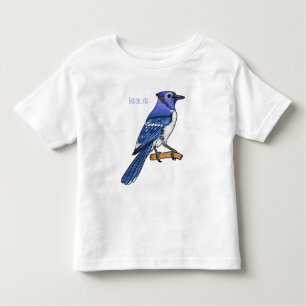 T-shirt Pour Les Tous Petits Illustration d'oiseau de jay bleu
