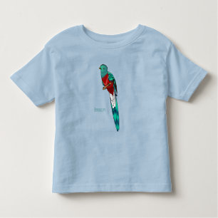 T-shirt Pour Les Tous Petits Illustration d'oiseau de quetzal resplendissant