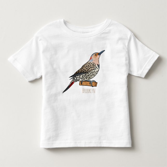 T-shirt Pour Les Tous Petits Illustration d'oiseau de scintillement du Nord (Devant)