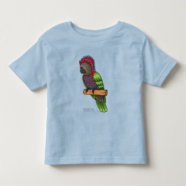 T-shirt Pour Les Tous Petits Illustration d'oiseau perroquet à tête de faucon (Devant)