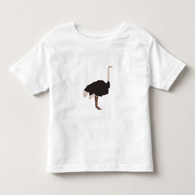 T-shirt Pour Les Tous Petits Illustration d'Ostrich Bird (Devant)