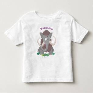 T-shirt Pour Les Tous Petits Illustration drôle de mammouth laineux