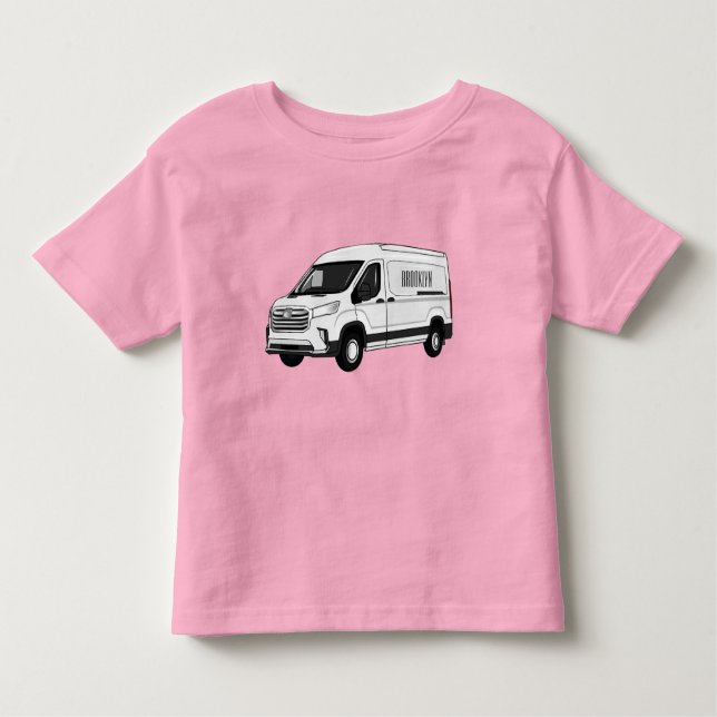 T-shirt Pour Les Tous Petits Illustration du fourgon de livraison (Devant)