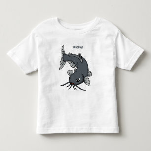T-shirt Pour Les Tous Petits Illustration du poisson-chat mignon