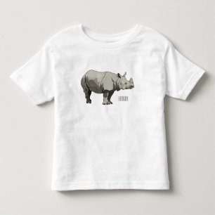 T-shirt Pour Les Tous Petits Illustration du rhinocéros de Javan