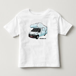 T-shirt Pour Les Tous Petits Illustration d'un campervan heureux