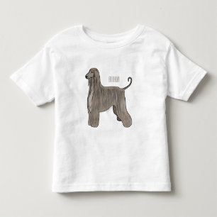 T-shirt Pour Les Tous Petits Illustration d'un chien hound afghan