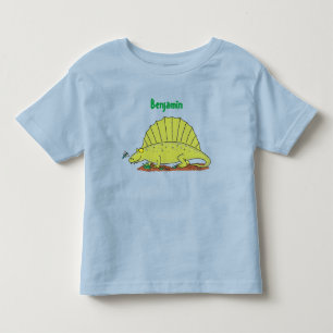 T-shirt Pour Les Tous Petits Illustration d'un dimétrodon vert mignon