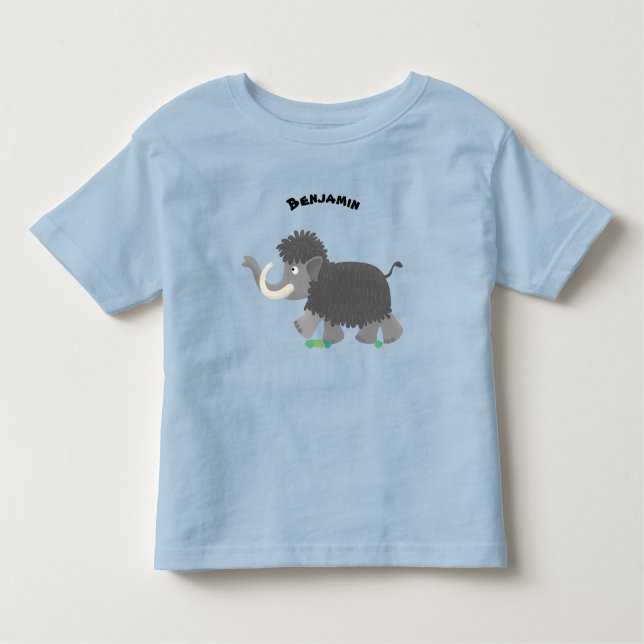 T-shirt Pour Les Tous Petits Illustration d'un mammouth laineux mou (Devant)