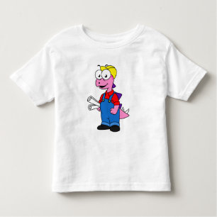 T-shirt Pour Les Tous Petits Illustration D'Un Ouvrier De Construction De Stego